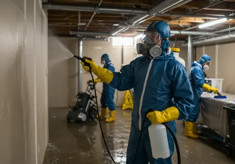 Basement Sanitization and Antimicrobial Treatment process in Diboll, TX